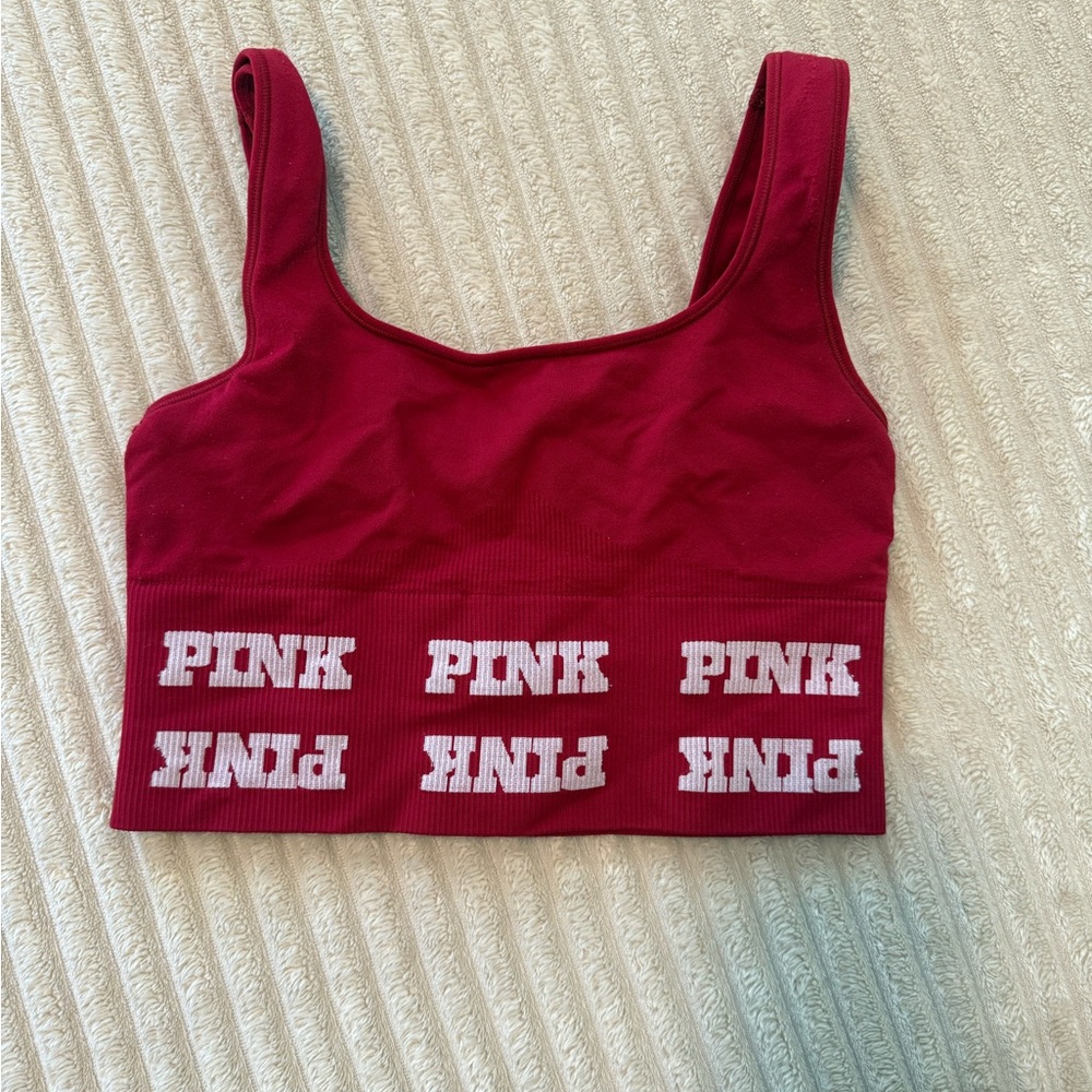 ✅SALE✅$20 or LESS Victoria's Secret Deep Red PINK Logo Bra